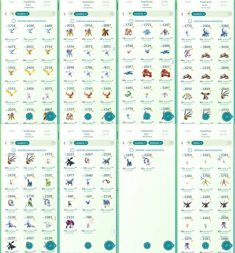 CONTA POKEMON GO LV 61 | 71 LENDARIO | 149 BRILHANTE | CELEBI SHINY | ANO 2016