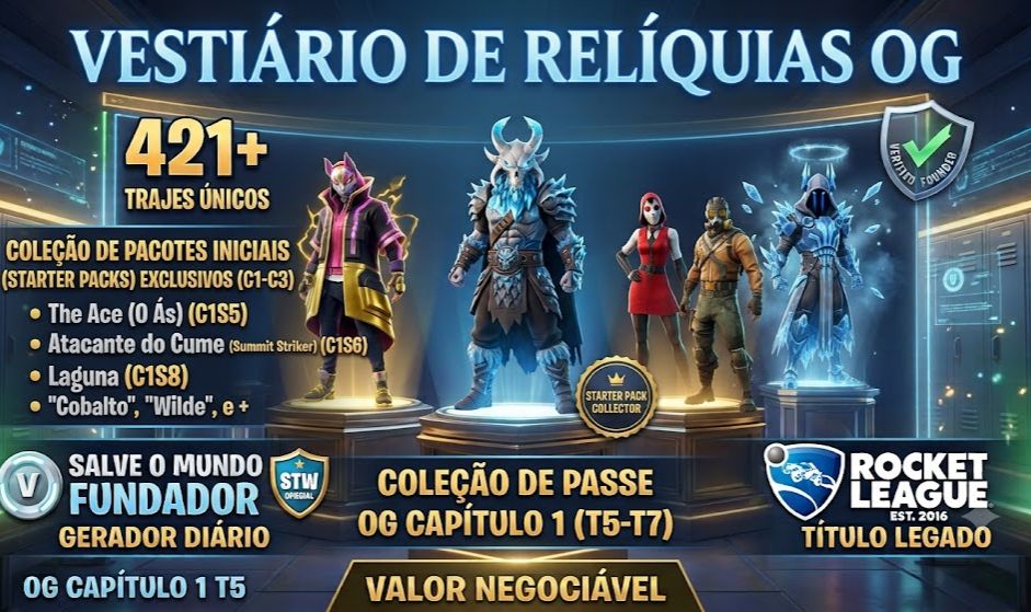 Conta OG 421 Skins raras | Salve o Mundo Fundador | RL 2016 | Aceito Propostas