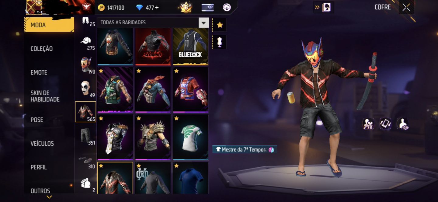 CONTA FREE FIRE ANGELICAL E MESTRE ANTIGO