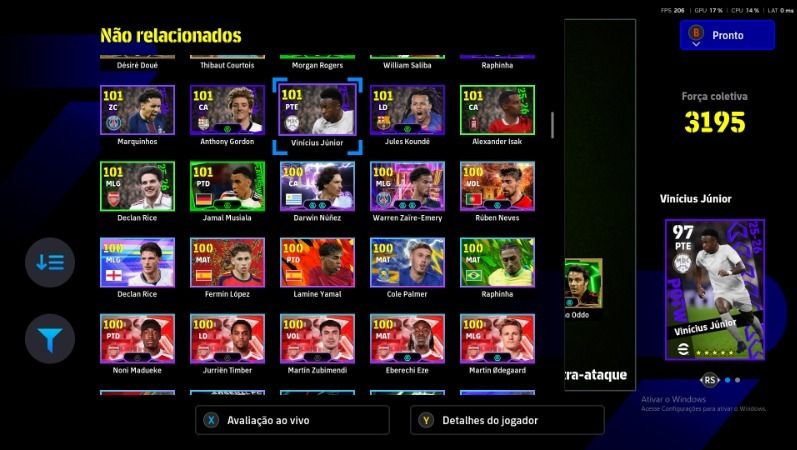 Conta com del Piero blitz curler, messi, etooEfootball pc/Steam