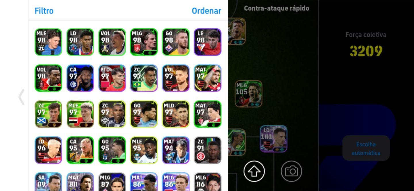 CONTA EFOOTBALL DE ELITE À VENDA FORÇA COLETIVA 3209+
