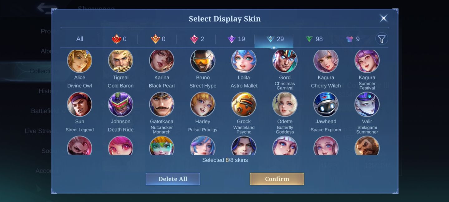 Conta Mobile Legends(muitos recursos excelente para se jogar)