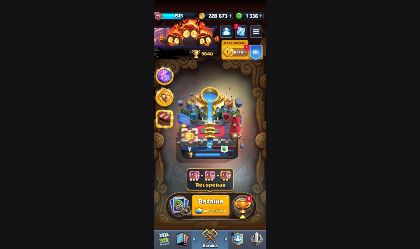 Conta de Clash Royale 9800+ troféus todas as cartas muito upadss 4 anos de jogo!