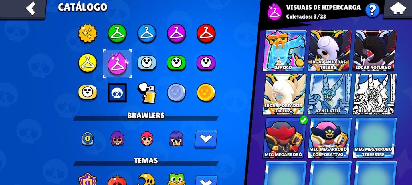 CONTA BRAWL STARS 52K TROFÉUS | 107/107 BRAWLERS (TODOS) | 10 LENDÁRIAS