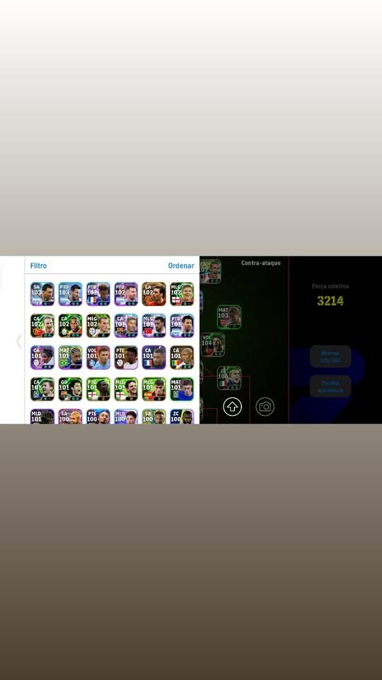 Conta efootball muito upada com jogadores raros