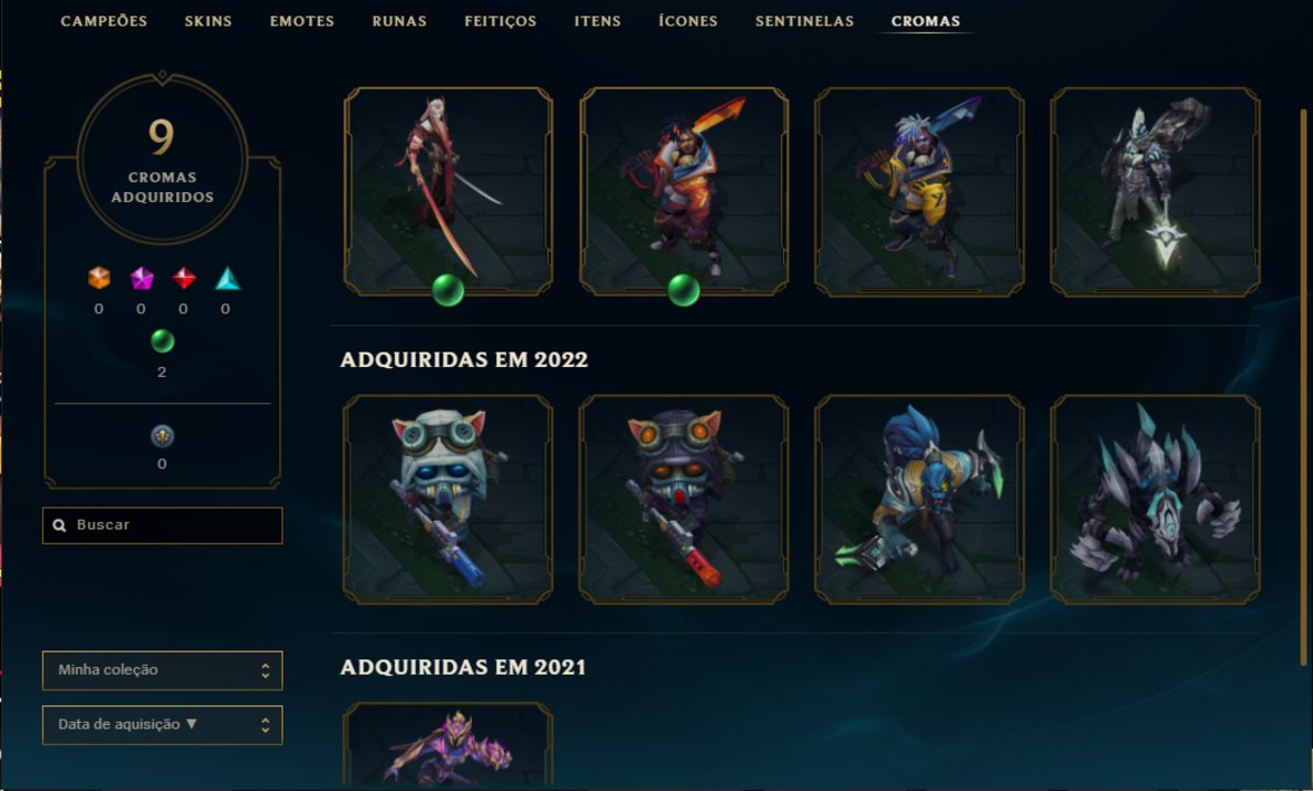 CONTA LOL COM 58 SKINS | UNRAKED | UPADA A MÃO