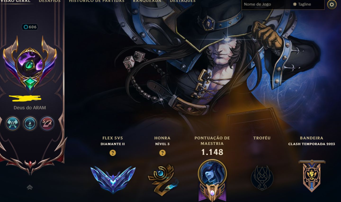 Conta lol PAX Twisted Fate + 1792 Skin e skins Raras
