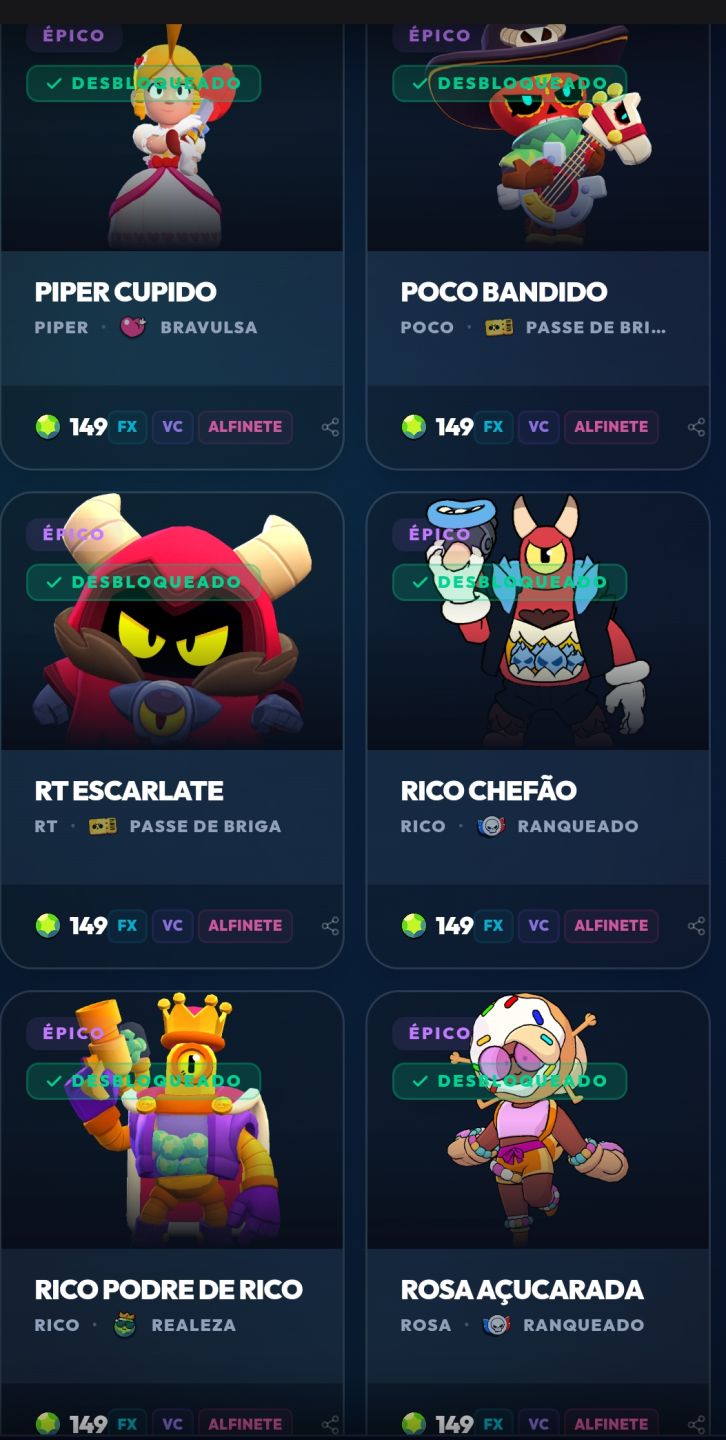 Conta Brawl Stars Diamante I