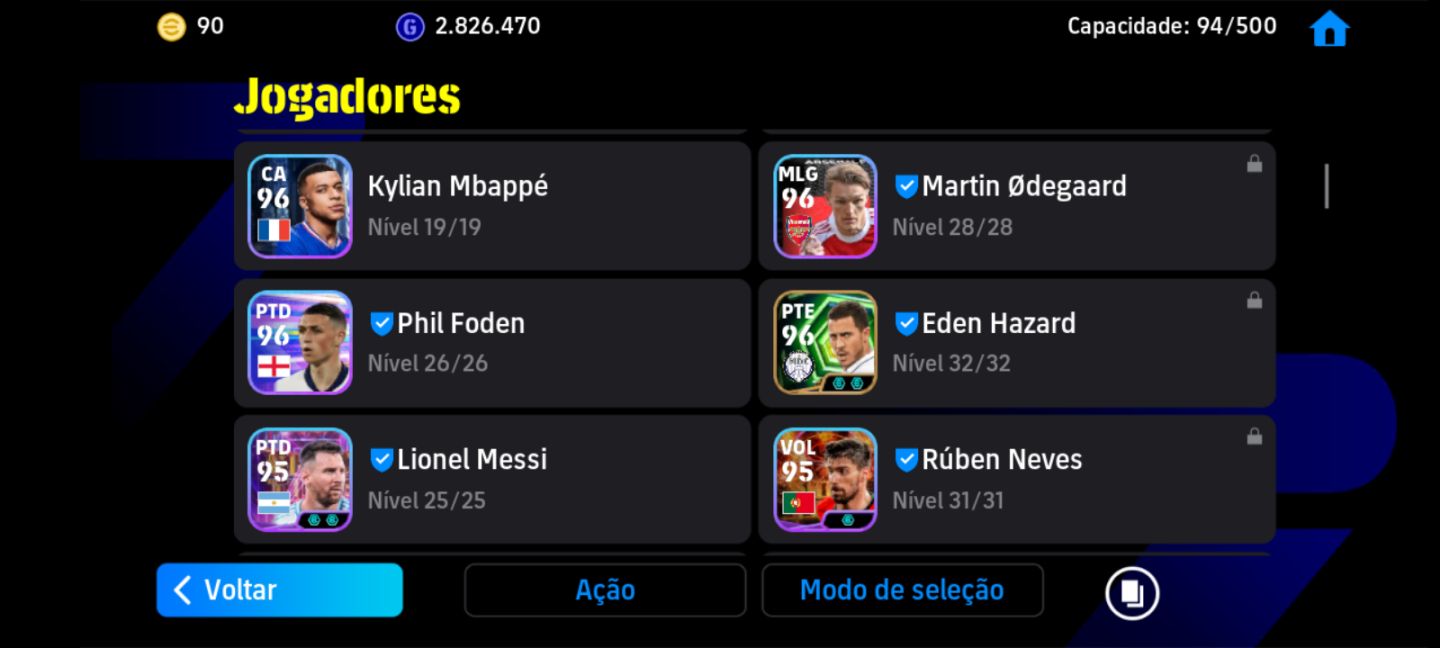 Conta Efootball Básica e Avançada