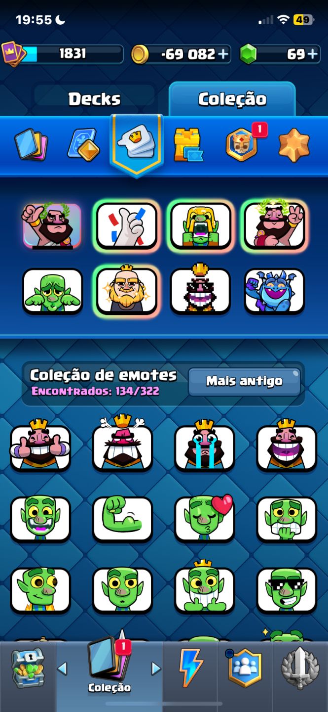 COMBO 3 CONTAS: BRAWL STARS + COC + CLASH ROYALE
