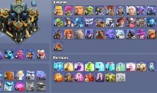 Promo Combo 7 contas clash of clans cv 14 + cv15+cv17 recente coc