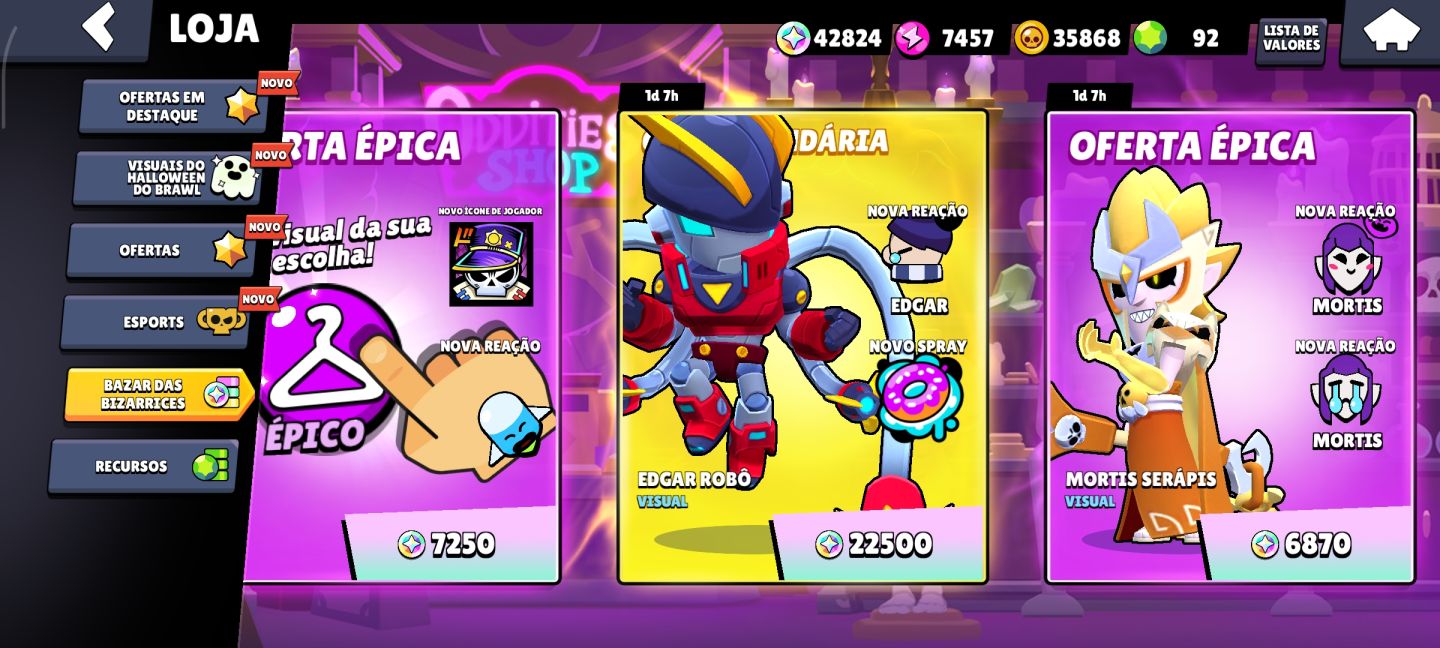 Conta Brawl Stars de 2019 | 106/107 Brawlers | Valor Negociável