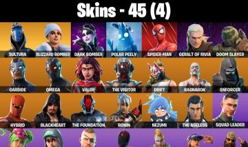 CONTA FORTNITE COM OMEGA, ATEMPORAL, SKINS PSN, 2.050 V-BUCKS E 45 SKINS