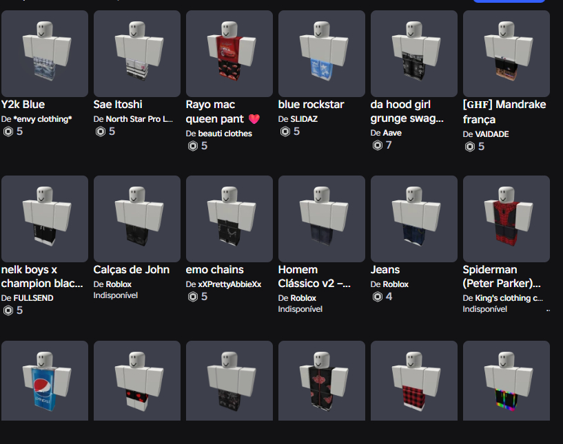 Conta de Roblox principal, cheia de skins e game pass Baratinha!