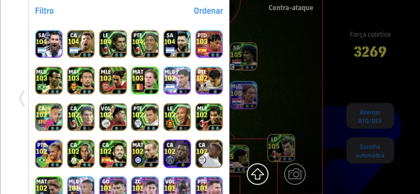 Conta efootball de 3269 buffon 108 big time varane 107 da França hazard 109