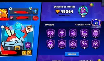 CONTA DE BRAWL STARS | 49K DE TROFÉUS |78 BRAWLERS + 11 LENDARIOS | 13 HIPER