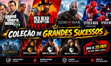 CONTA STEAM +20 JOGOS | GTA V + RED DEAD REDEMPTION 2 + GOD OF WAR