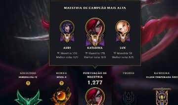 Conta LOL com 698 SKINS/387 CHROMAS/TODOS OS CHAMP,MUITA COISA ELO Esmeralda