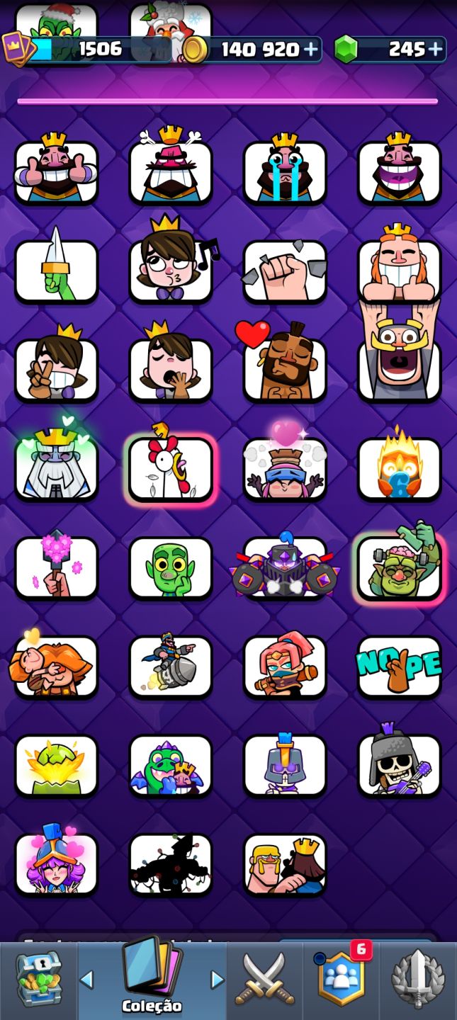 Conta Clash Royale 9320 Troféus/ 121/122 cartas/ Há algumas evolução e 2 heróis