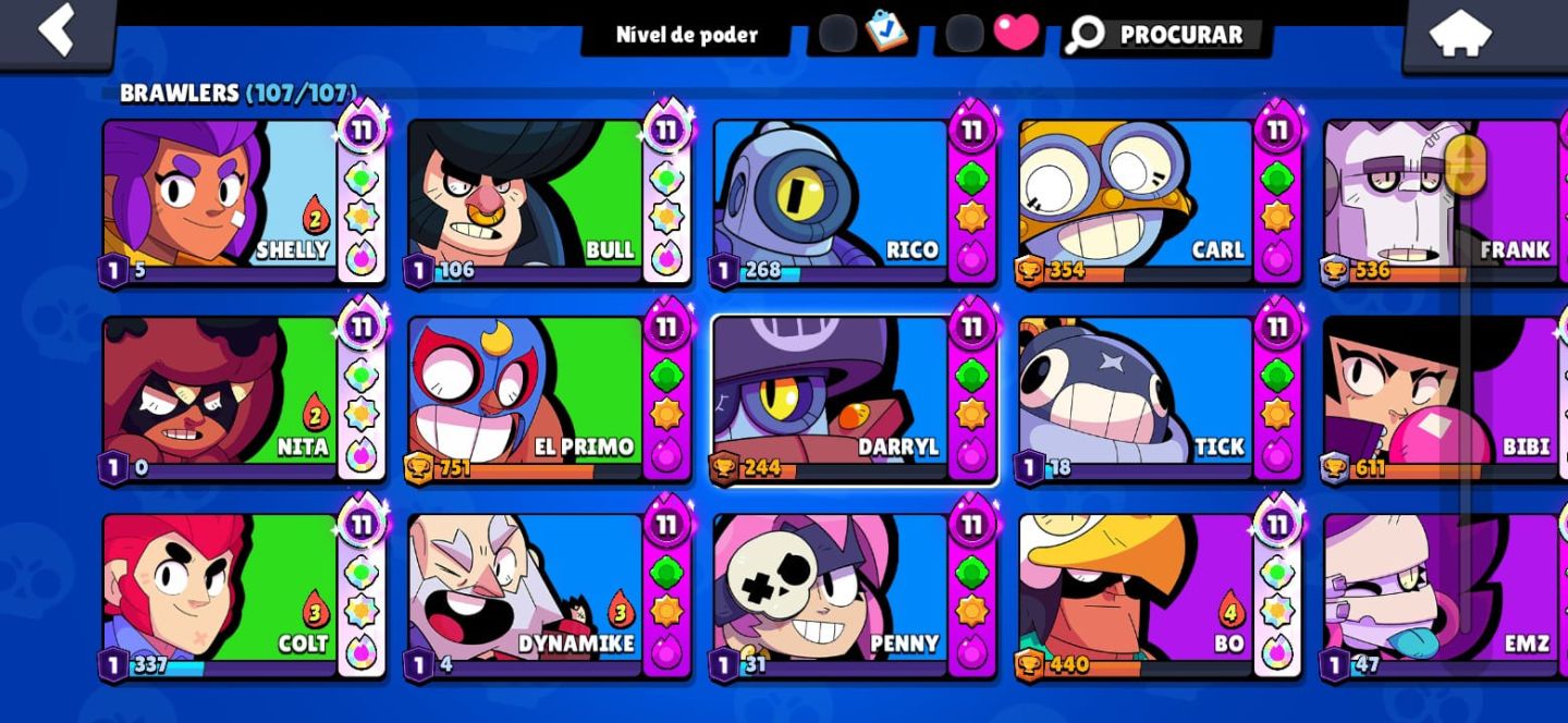 PACOTE 2 CONTAS: BRAWL STARS + CLASH ROYALE | FULL COLEÇÃO