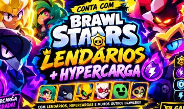 CONTAS BRAWL STARS COM LENDÁRIOS + HYPERCARGAS