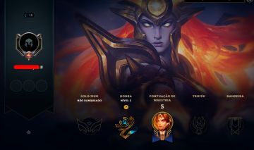 Conta nivel 15 mono leona + 2 skins lendaria de leona / 1 croma / 35k essencia