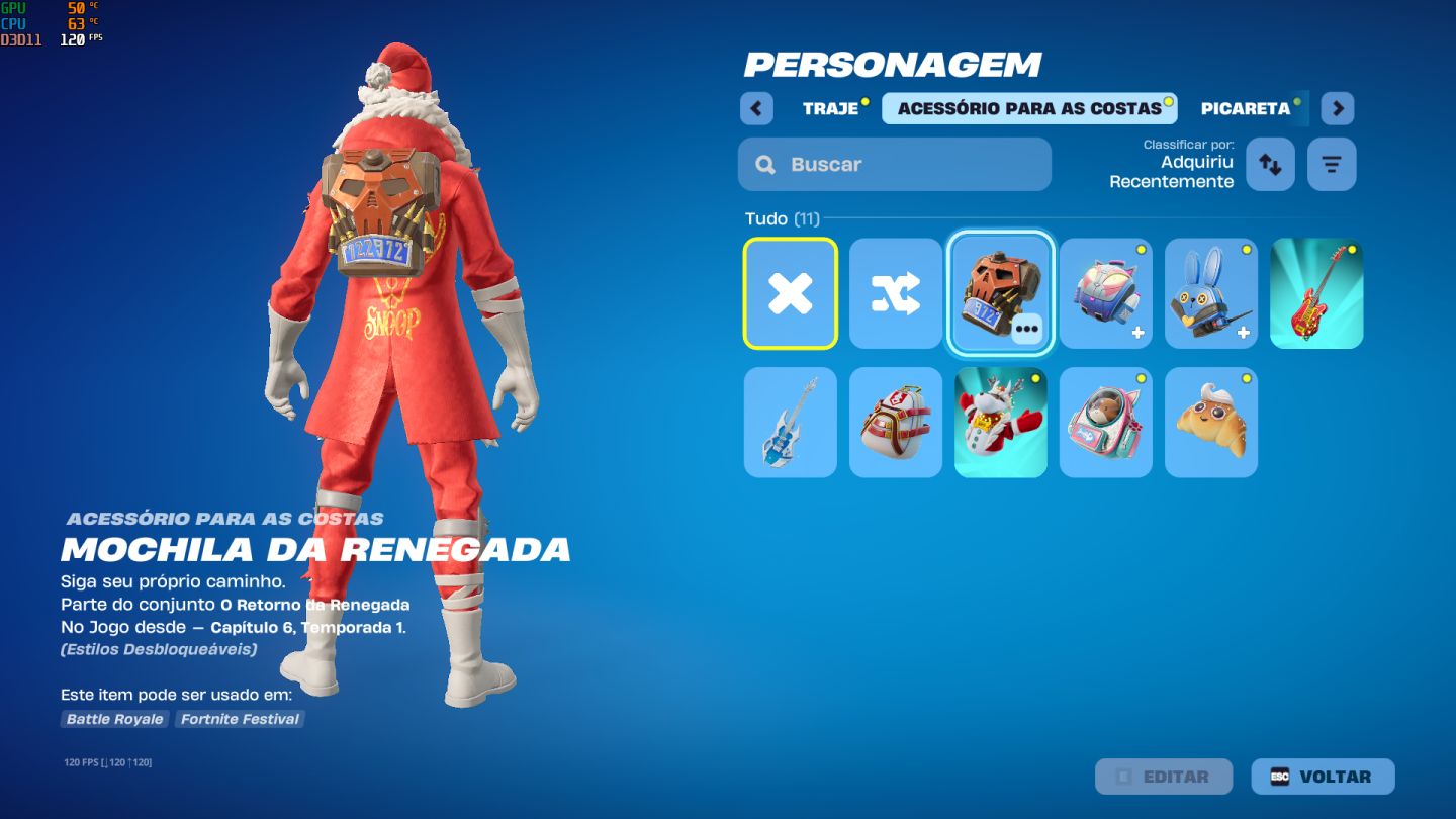 Conta fortnite com 6 skins