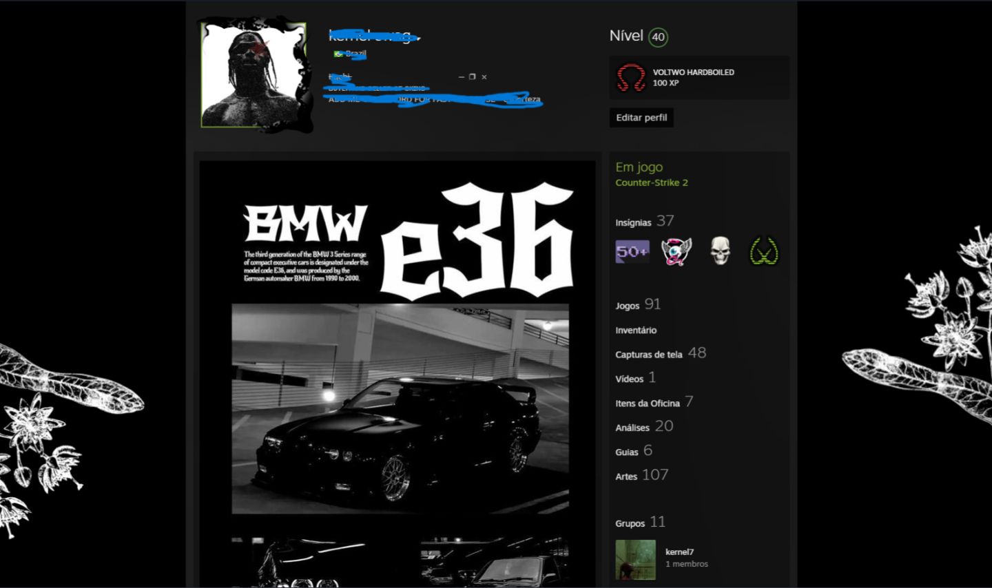 Conta steam full acesso level 40 muito boa com varios jogos platinados !!!