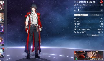 Conta star rail com: LOBA N999+ARMA+YAO GUANG+MORTENAX BLADE+ARMA..entre outros