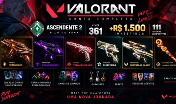 Conta Valorant Ascendente 2 | Primordium + Gaia + Singularidade + Cajado Ruyi