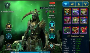 1 Mítico + 32 Lendários + 105 Épicos (Raid Shadow Legends)