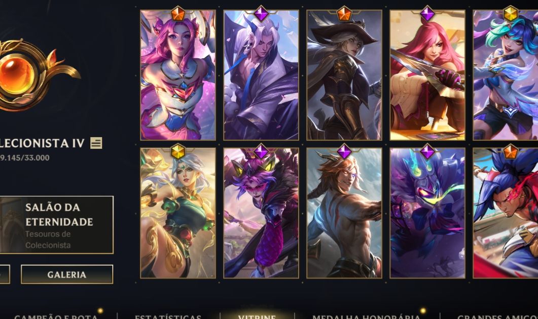 Conta diamante Full Champs 130 skins
