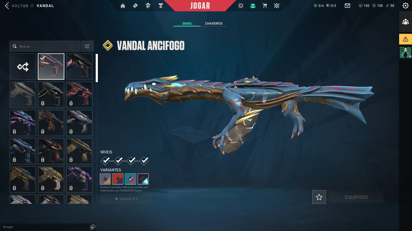 CONTA VALORANT - VANDAL DRAGÃO, OPERATOR ÍON E PHANTOM RUÍNA - LV42