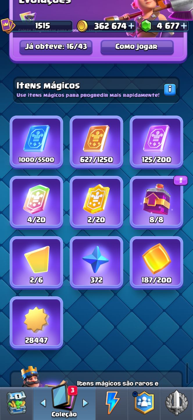 CONTA CLASH ROYALE ARENA 25