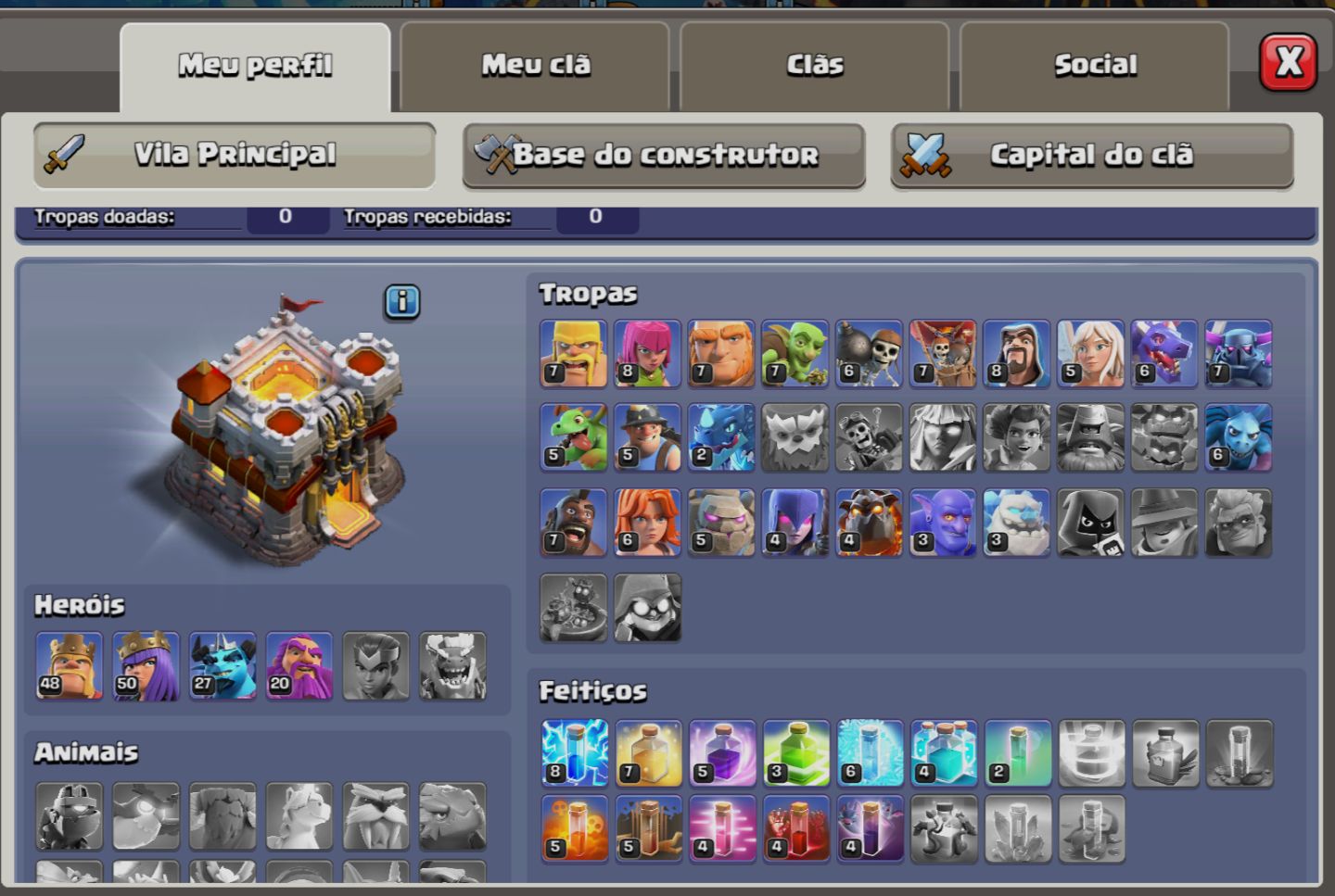 Conta CV 11 Clash of Clans