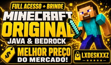 Minecraft Java+Bedrock Original(Full Acesso Permanente) + Brinde!