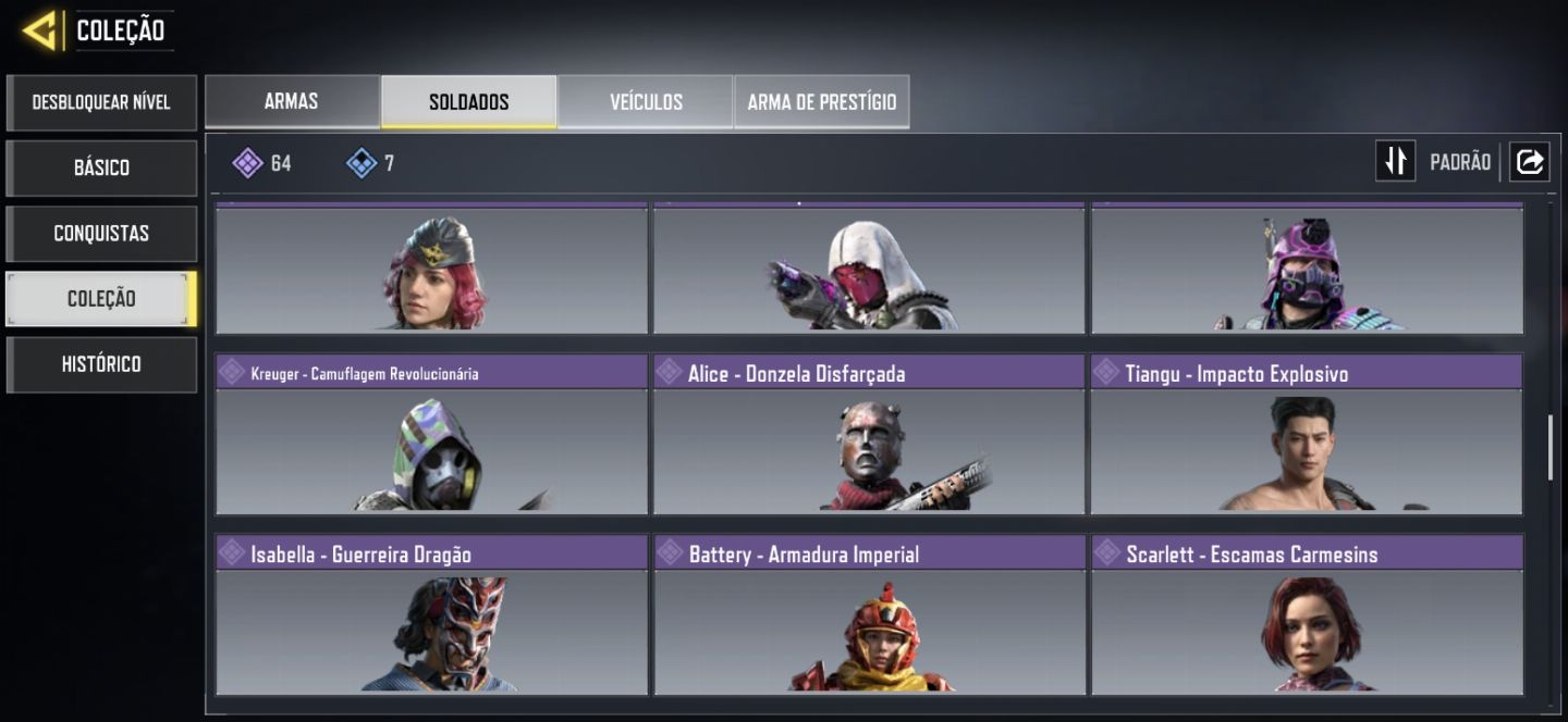 Conta Cod Mobile TOP