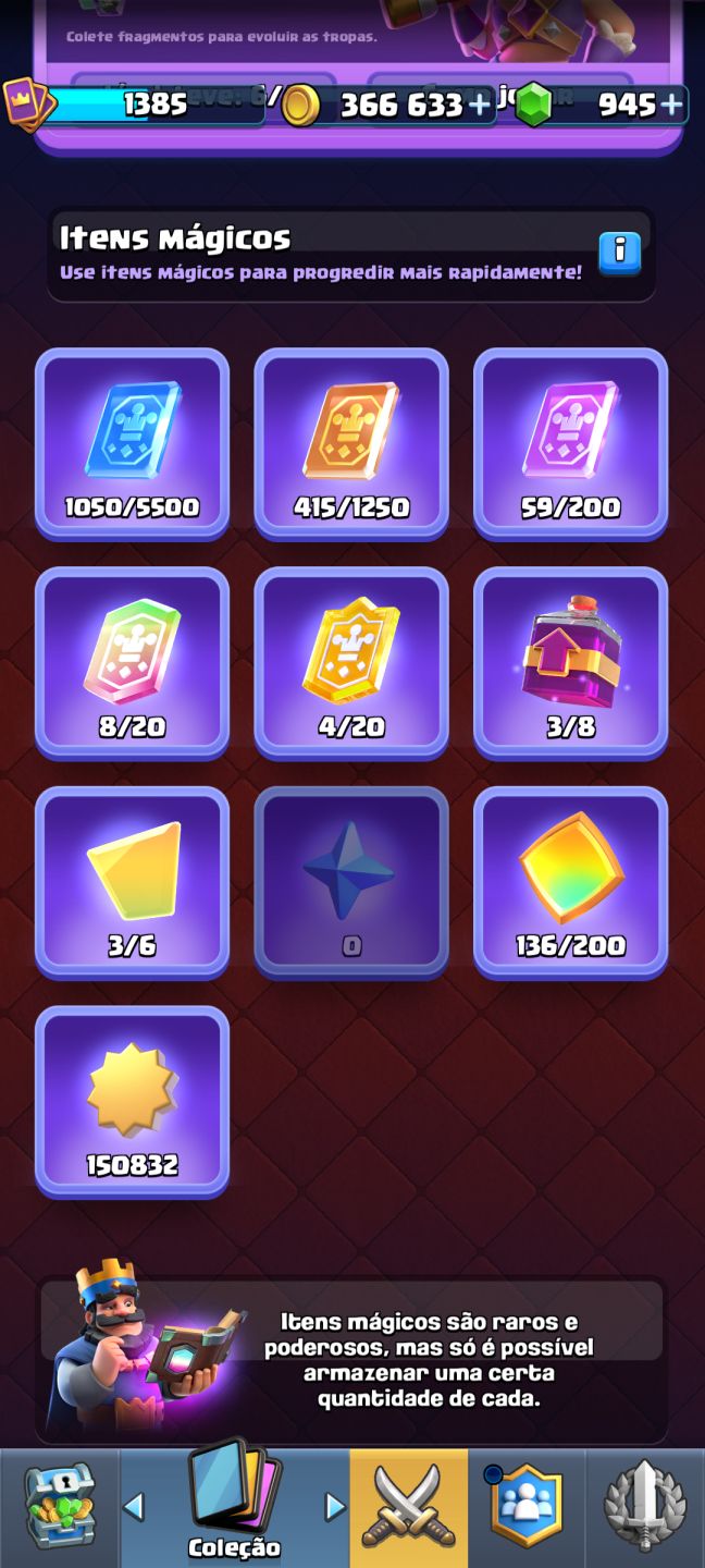 CONTA CLASH ROYALE 9500 TROFÉUS