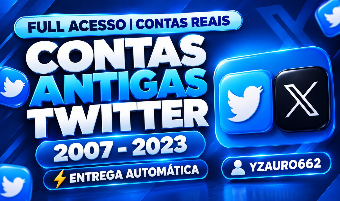 [MENOR PREÇO] CONTAS TWITTER / X ANTIGAS - COM SEGUIDORES REAIS