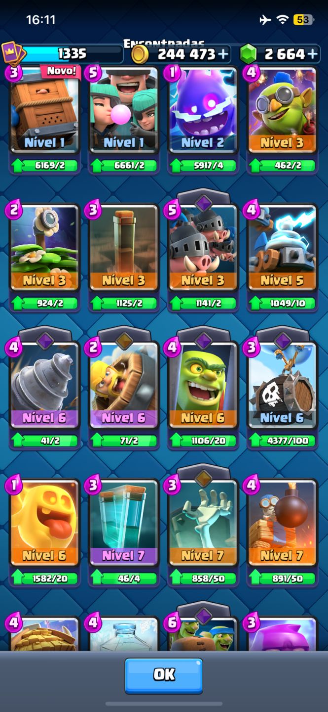 Conta clash royale 10 anos, 10k troféus