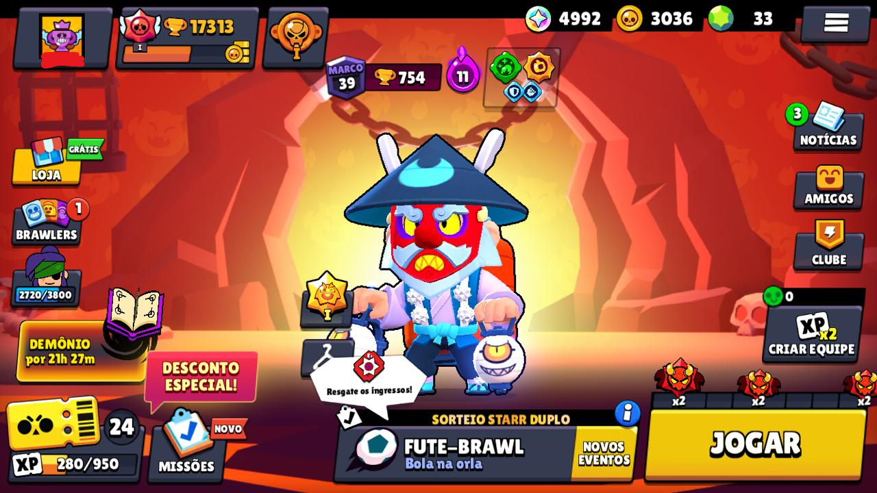 BRAWL STAR (+50 BRAWLS + 38 SKINS) /CONTA CLASH OF CLANS ( SEMI-FULL CV - 11)