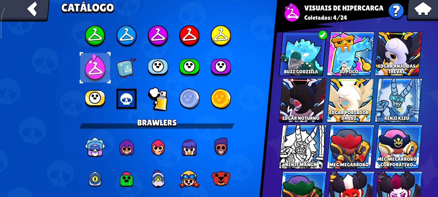 CONTA BRAWL STARS COM 54K TROFÉUS/96 BRAWLERS/ 24 LVL 11/ TROCA DE NOME GRÁTIS