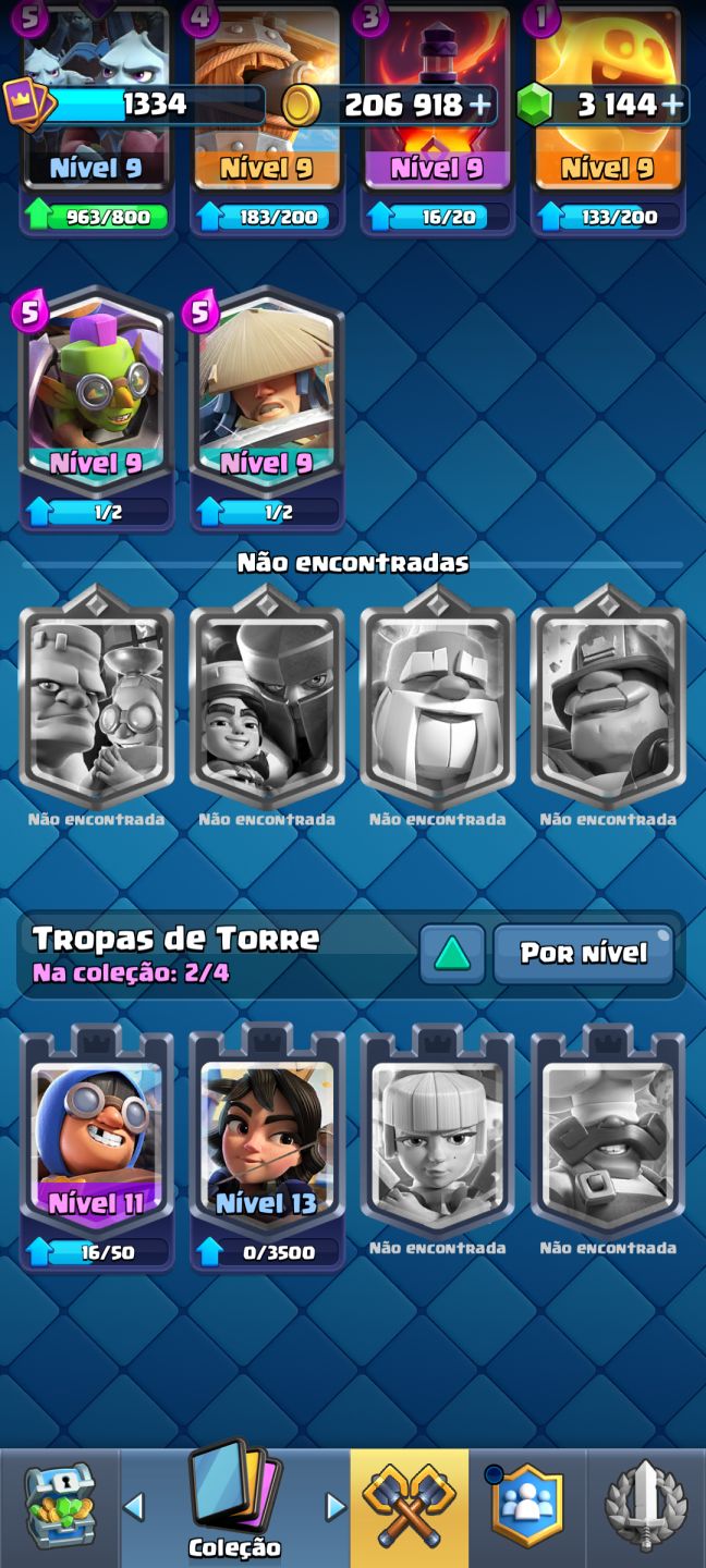 Conta Clash Royale 6 anos / 8 evoluções / 4 heróis / 3 campeões / 3000 gemas