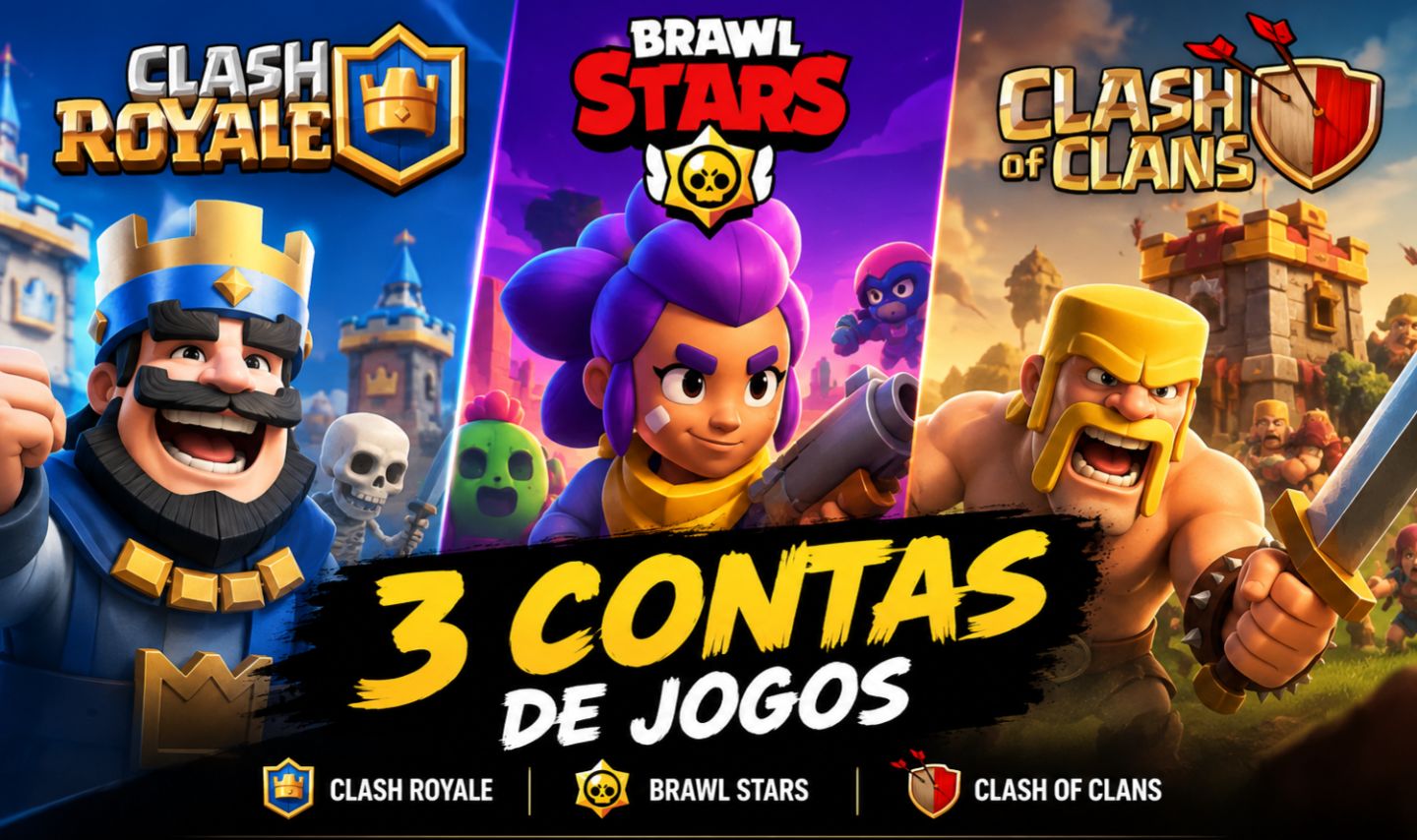 CONTAS JOGOS SUPERCELL UPADAS COM MUITOS ITENS. (CONTA ANTIGA DE BRAW)