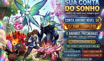 CONTA ANIIMO LV. 50 c/ TIME COMPLETO + 8 PRISMANAS + MOTOHOME | FULL ACESSO