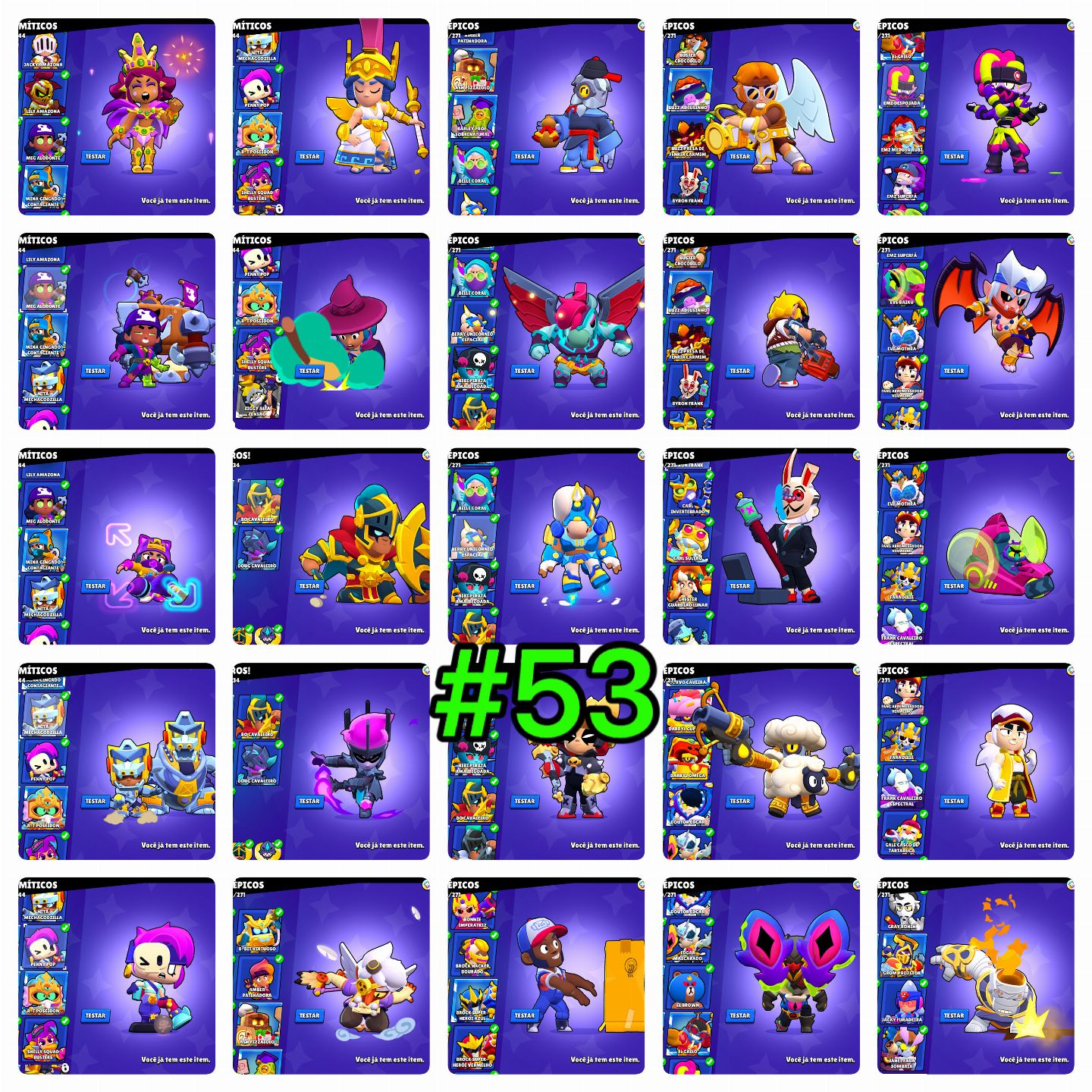 BRAWL STARS - MELHOR CONTA 100K FAMA ALIEN FULL ACESSO ALIENÍGENA PROMOÇÃO