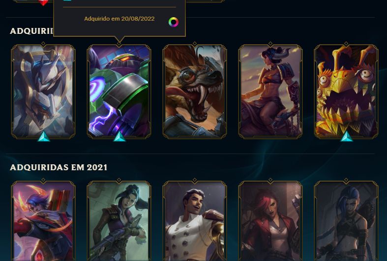 Conta de LoL (83 skins ) nv 343