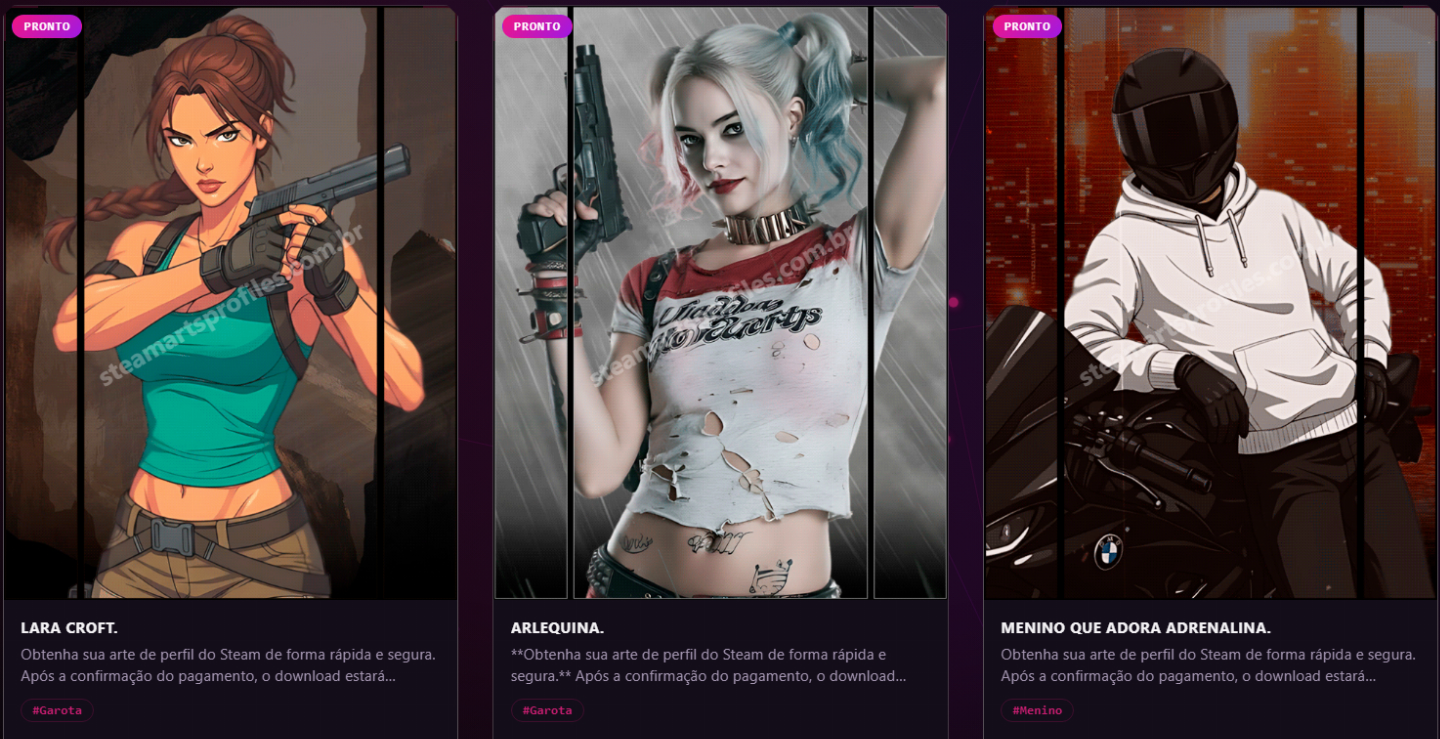 ARTWORK PERSONALIZADA PARA PERFIL STEAM