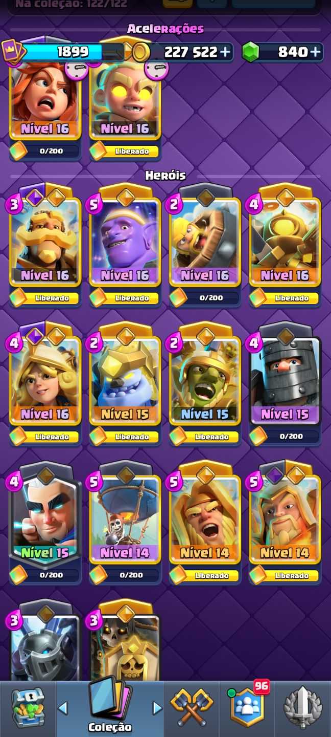 UMA DAS MELHORES CONTAS DE CLASH ROYALE EXTREMAMENTE BEM CUIDADA PRA SAIR RÁPIDO