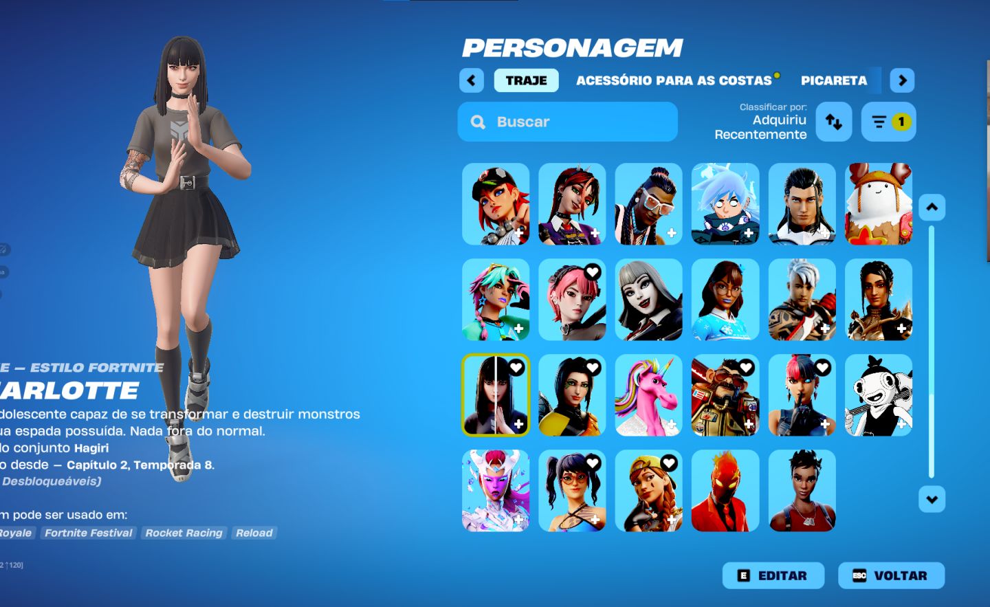 CONTA FORTNITE MEDIANA 950 VBUCKS TRYHARD PREÇO NEGOCIAVEL!